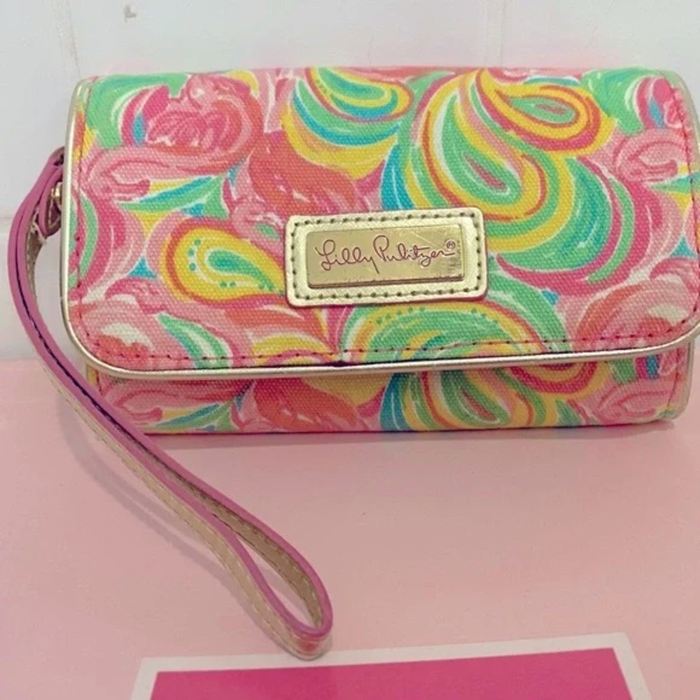 Lilly Pulitzer Flamingo Print Wristlet